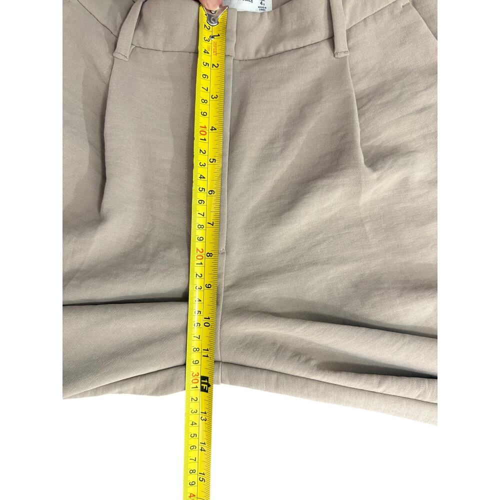 Abercrombie & Fitch Sloane Tailored Wide Leg Pants Cream Size 27/4R High Rise - Picture 11 of 12